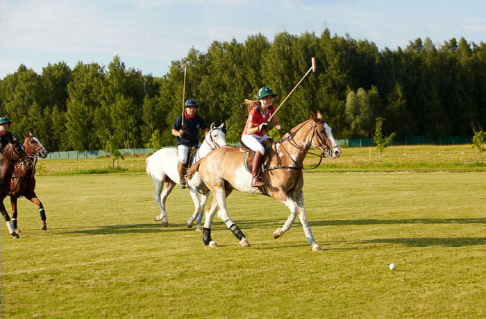 Тренировки и игра в конное поло