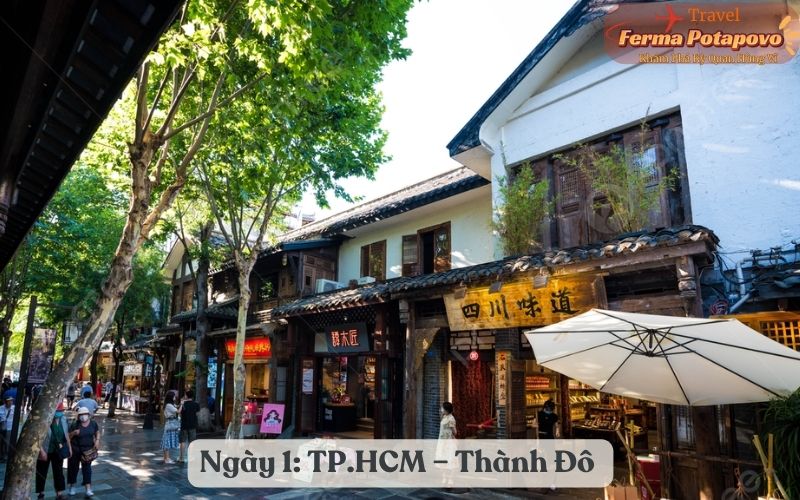Ngày 1: TP.HCM – Thành Đô - Khởi đầu hành trình khám phá